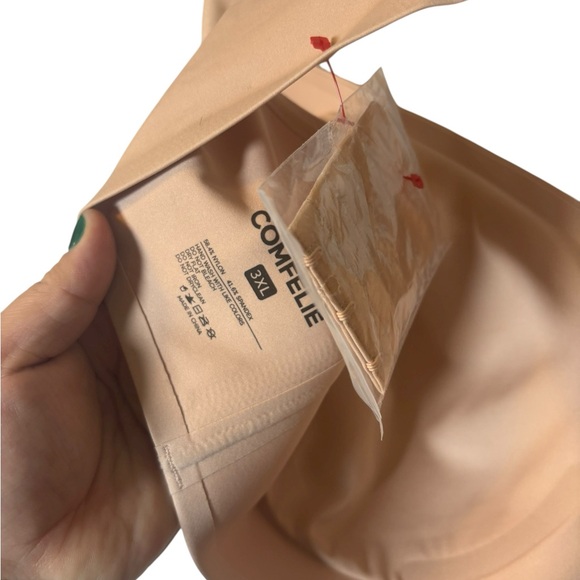Comfelie Zero Gravity Sculpt Plunge Mesh Bra In Nude Beige Size 3XL - Picture 7 of 8